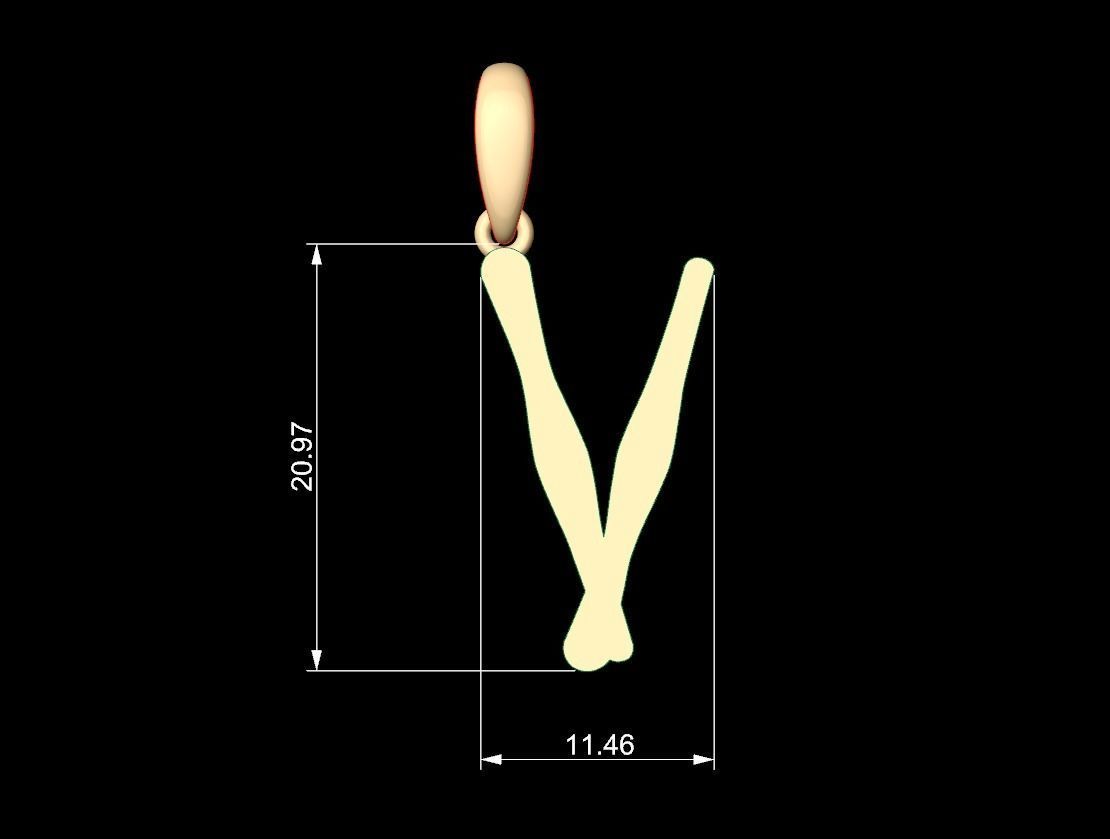 Initial Letters Pendant KanaKaiana V 3D print model_5