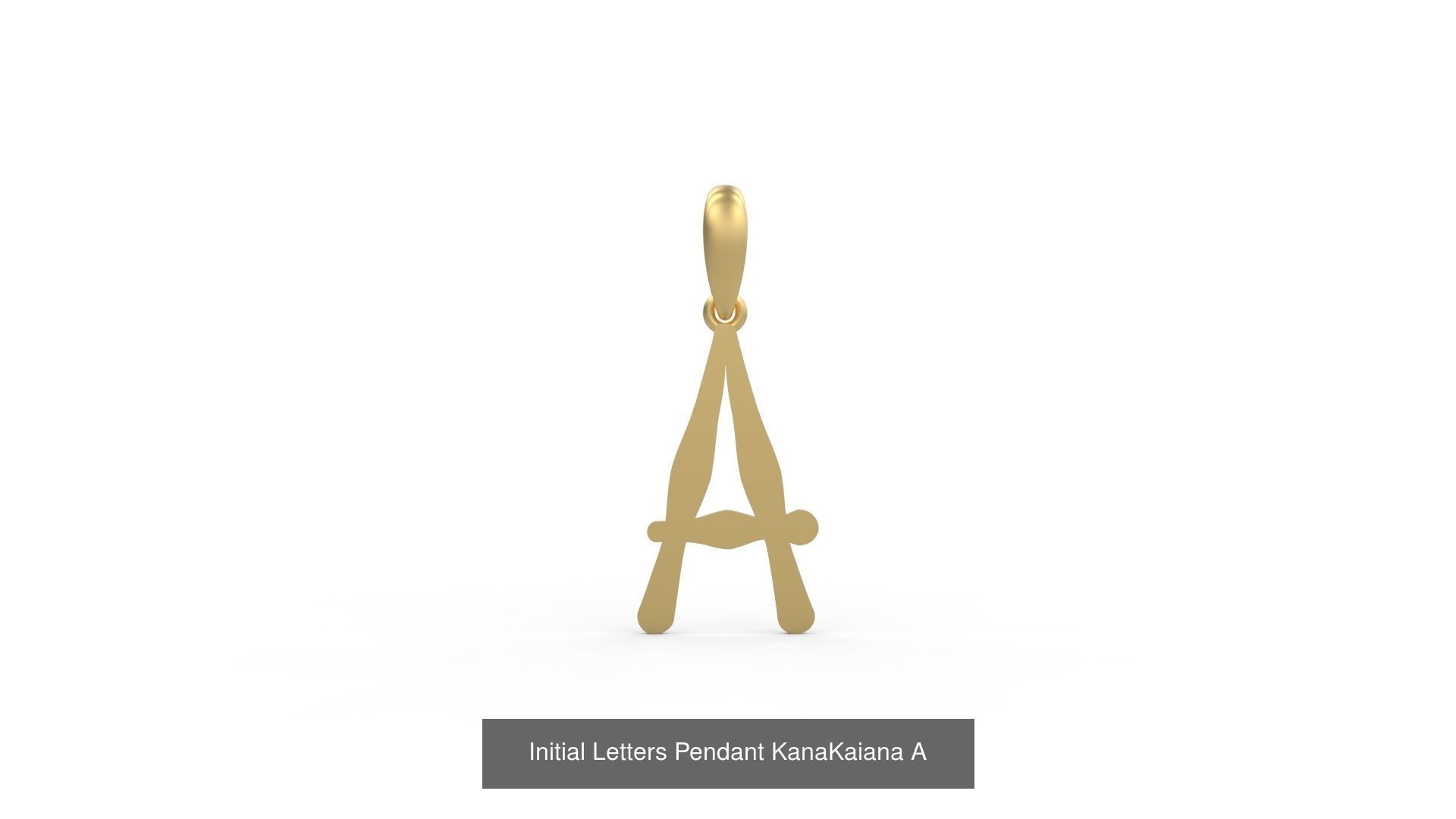 Initial Letters Pendant Alphabets KanaKaiana 3D Model Collection_4