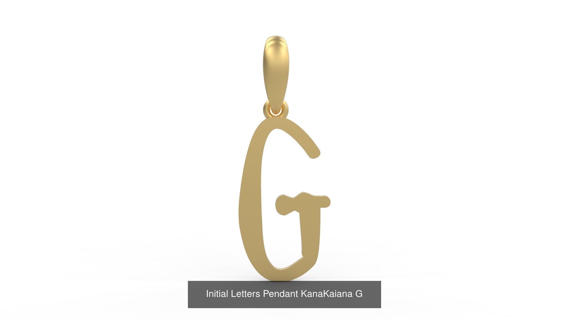 Initial Letters Pendant Alphabets KanaKaiana 3D Model Collection_10