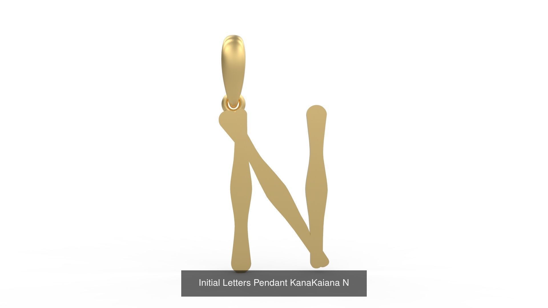 Initial Letters Pendant Alphabets KanaKaiana 3D Model Collection_17