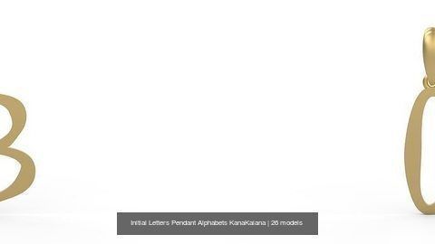 Initial Letters Pendant Alphabets KanaKaiana 3D Model Collection_3