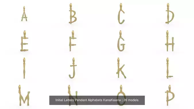 Initial Letters Pendant Alphabets KanaKaiana
