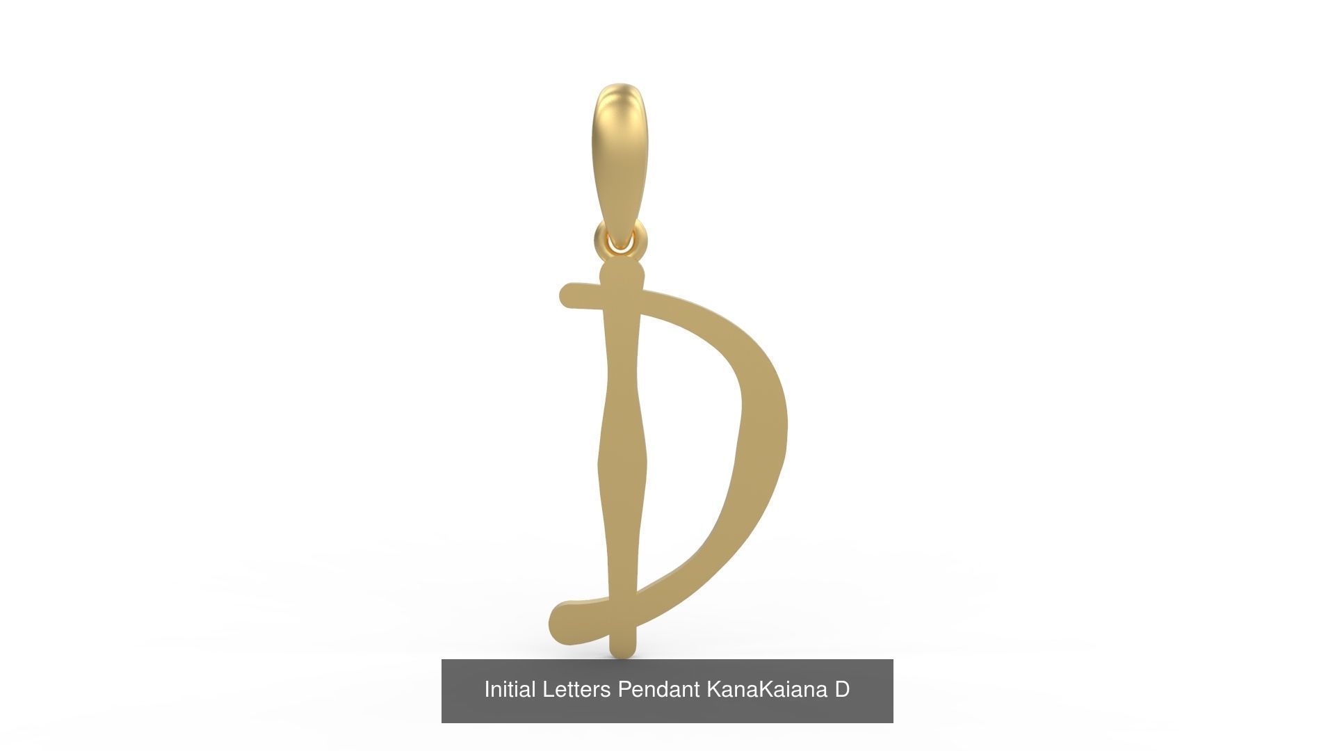 Initial Letters Pendant Alphabets KanaKaiana 3D Model Collection_7