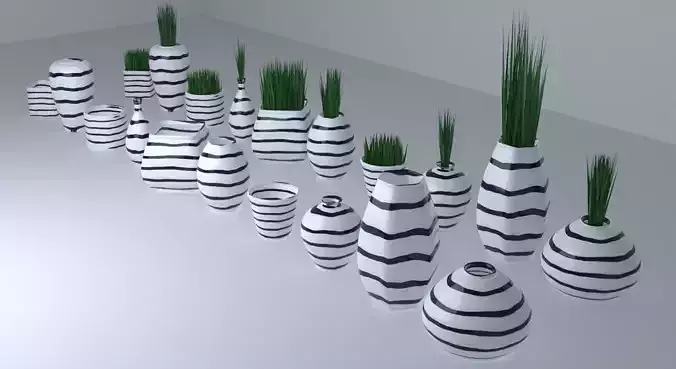 Stripped Ceramic Pots Collection