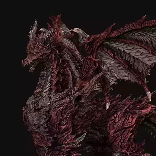 3D Game Assets 3D print model Dragon Figure