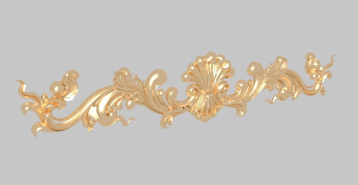 pattern wood cnc  model classic frame inlaid interior luxurious 3D model_2