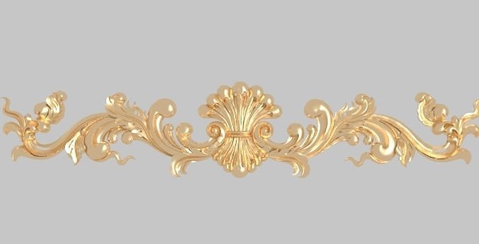 pattern wood cnc  model classic frame inlaid interior luxurious 3D model