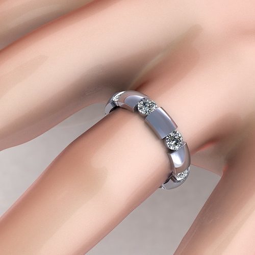 Dior Wedding Band Diamond Ring 3D print model