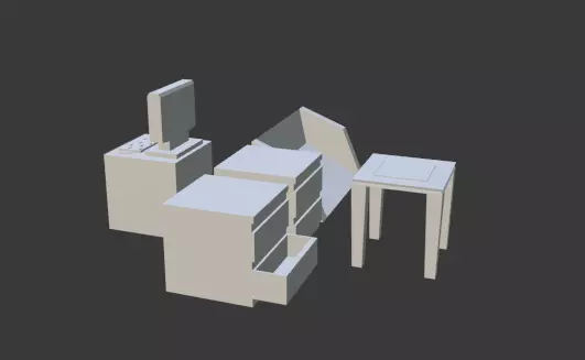 Living Room Furniture Set Free low-poly 3D model
