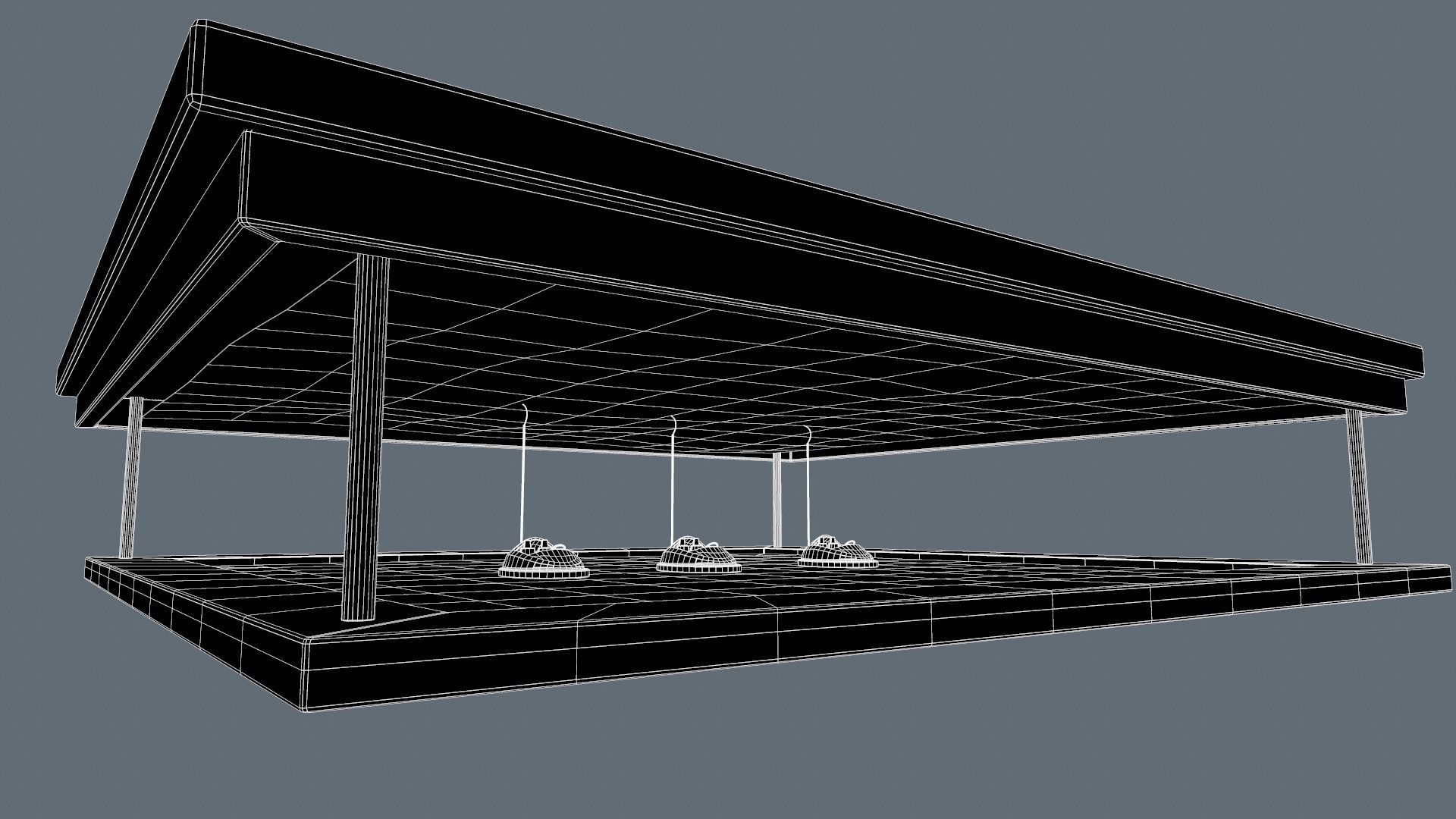 bumper cars Low-poly 3D model_27