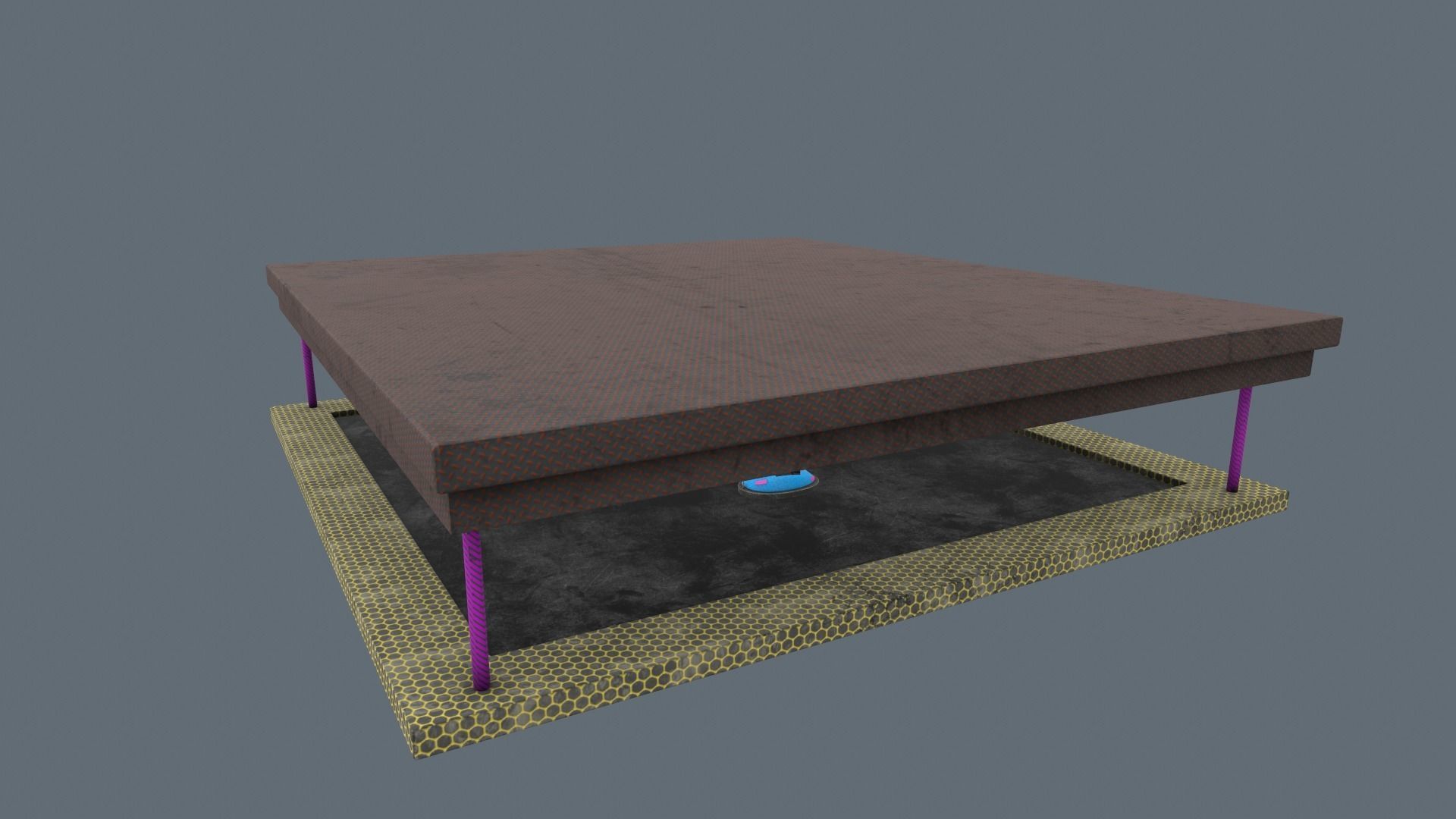 bumper cars Low-poly 3D model_17