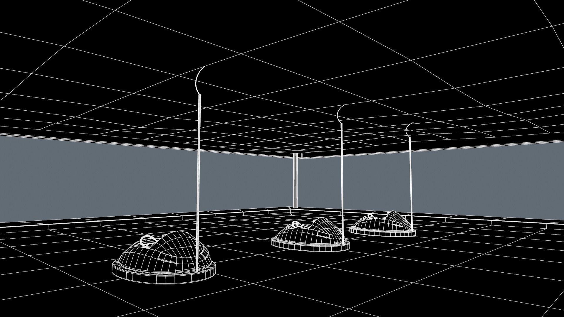 bumper cars Low-poly 3D model_30