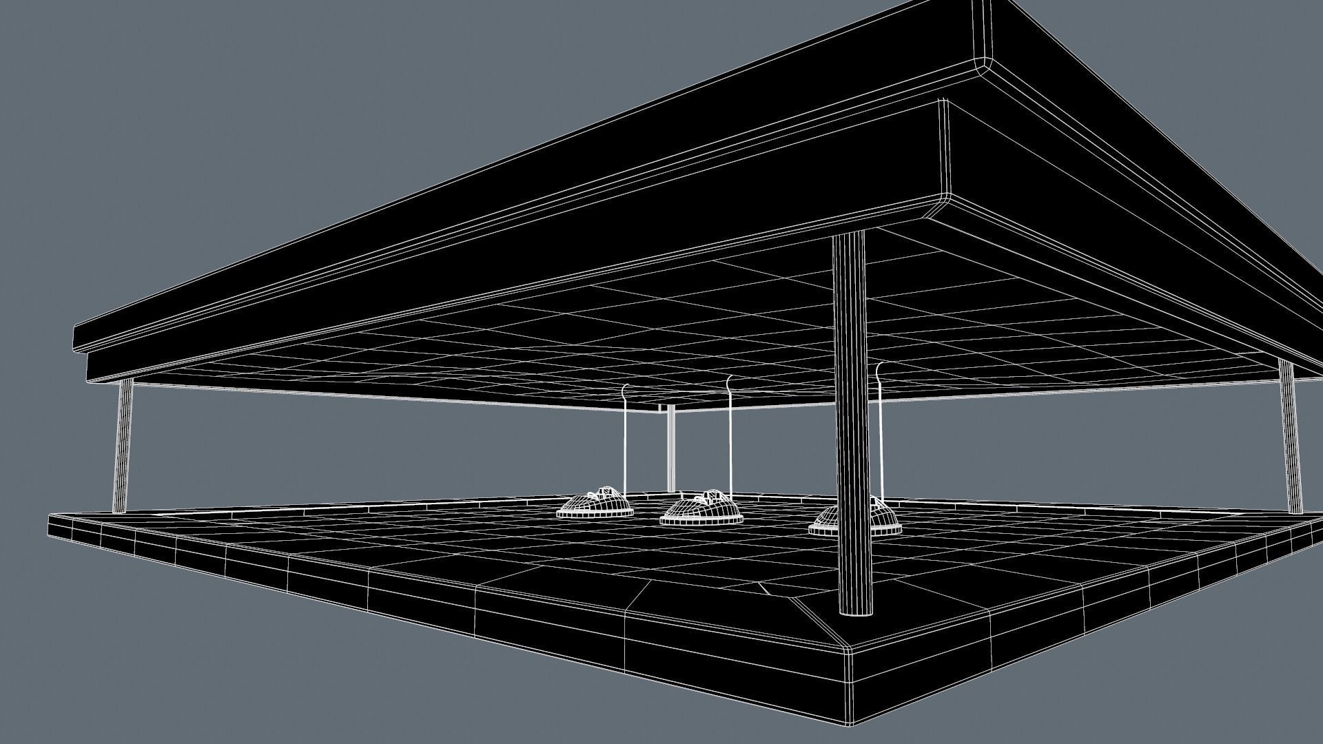 bumper cars Low-poly 3D model_28