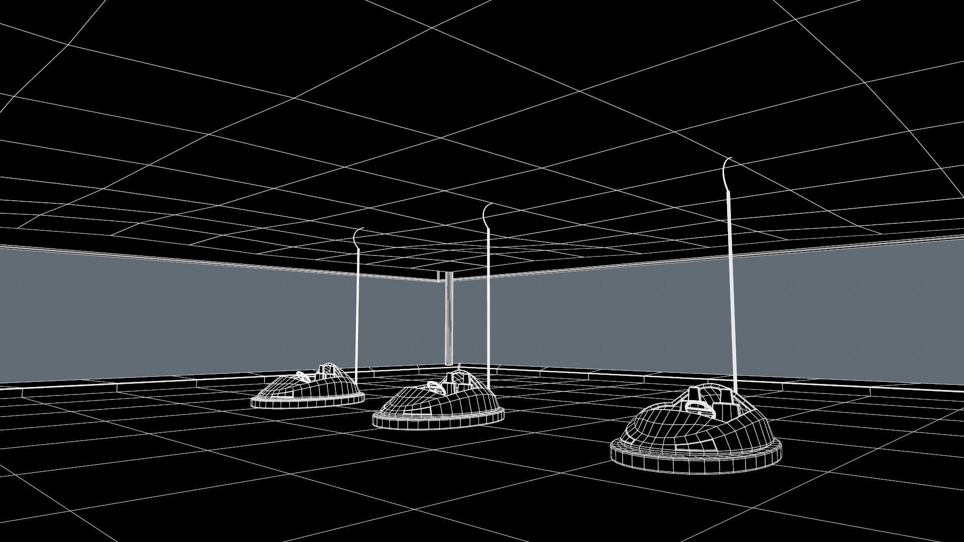 bumper cars Low-poly 3D model_29