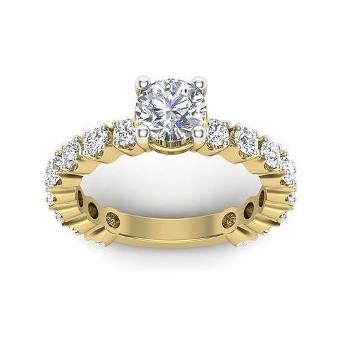Solitaire Engagement Wedding Ring 3dmodel 3D print model