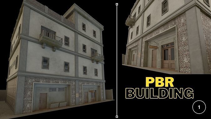  Building PBR 01 Low-poly 3D model