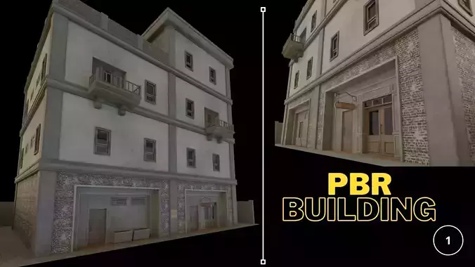  Building PBR 01 Low-poly 3D model
