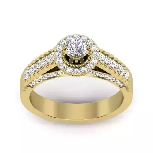 Solitaire Engagement Wedding Ring 3dmodel