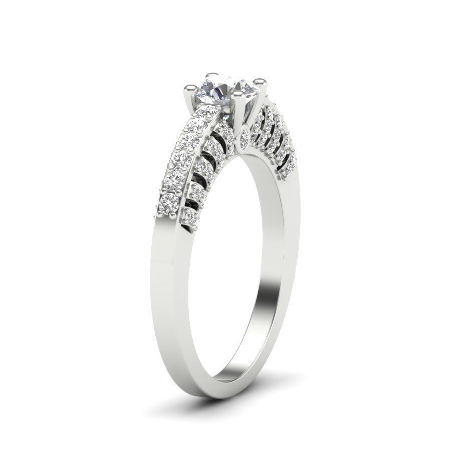 Solitaire Engagement Wedding Ring 3dmodel 3D print model_9
