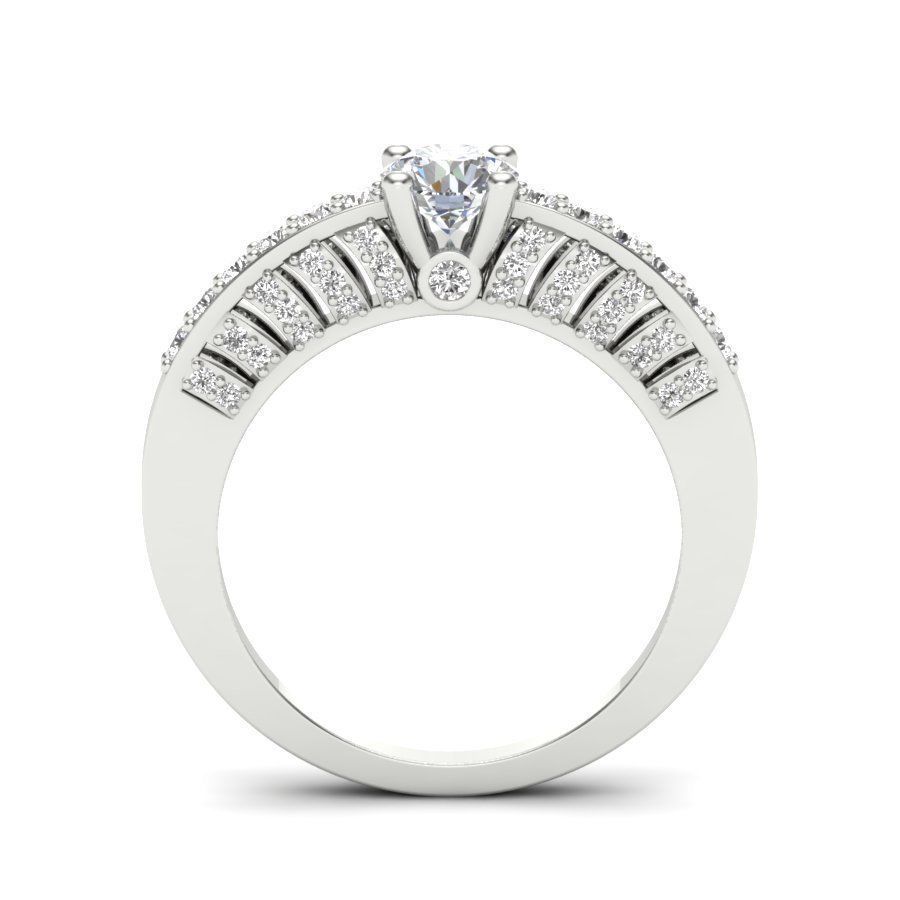 Solitaire Engagement Wedding Ring 3dmodel 3D print model_8