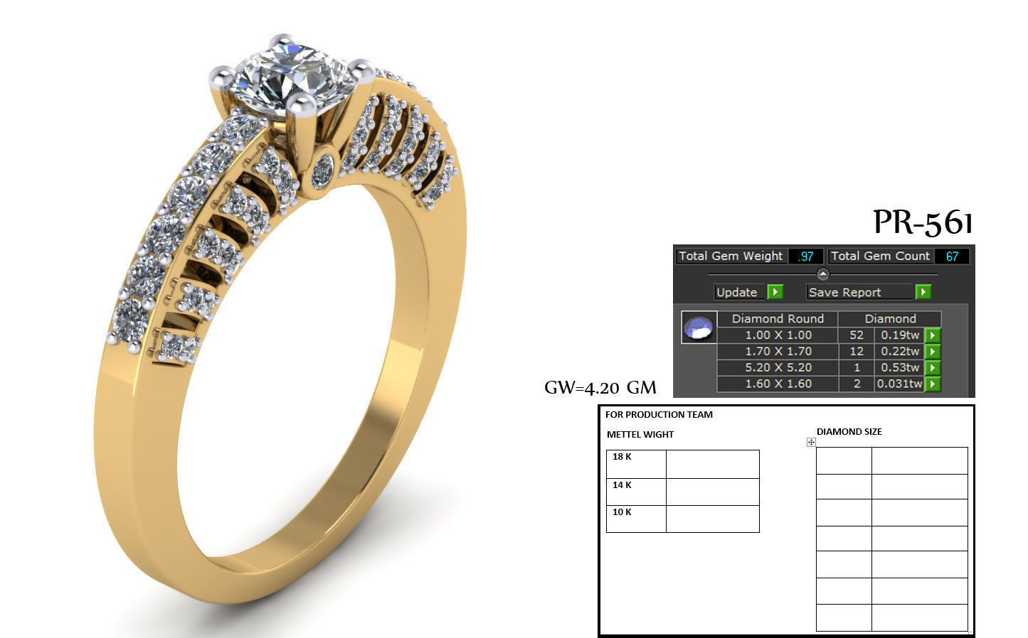 Solitaire Engagement Wedding Ring 3dmodel 3D print model_3