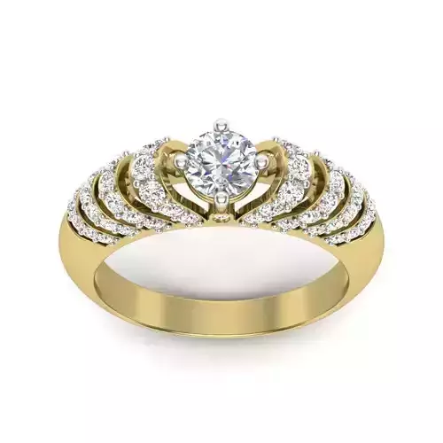 Solitaire Engagement Wedding Ring 3dmodel