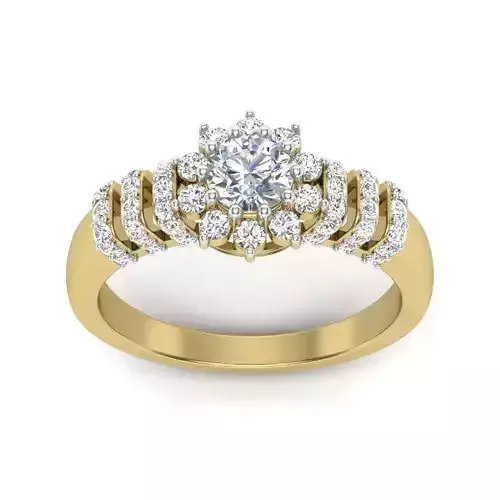 Solitaire Engagement Wedding Ring 3D Model