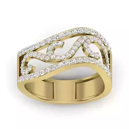 Solitaire Engagement Wedding Ring 3D Model