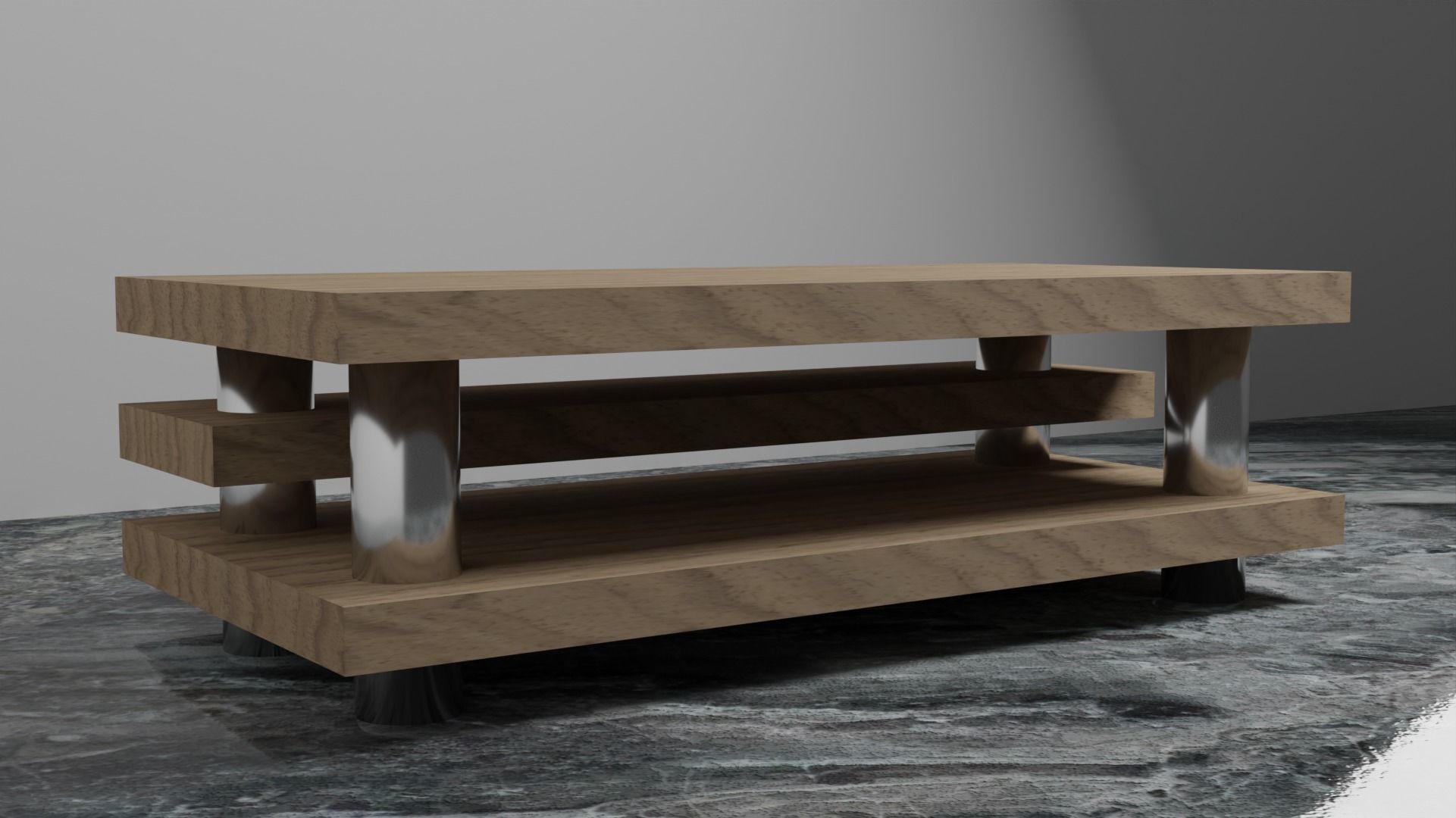 Sofa set and a teapoy 3D model_6