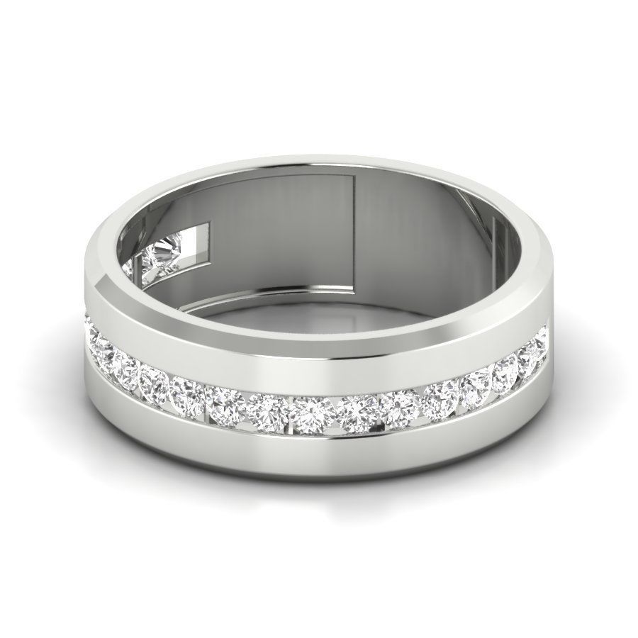 Solitaire Engagement Wedding Ring 3D print model_14