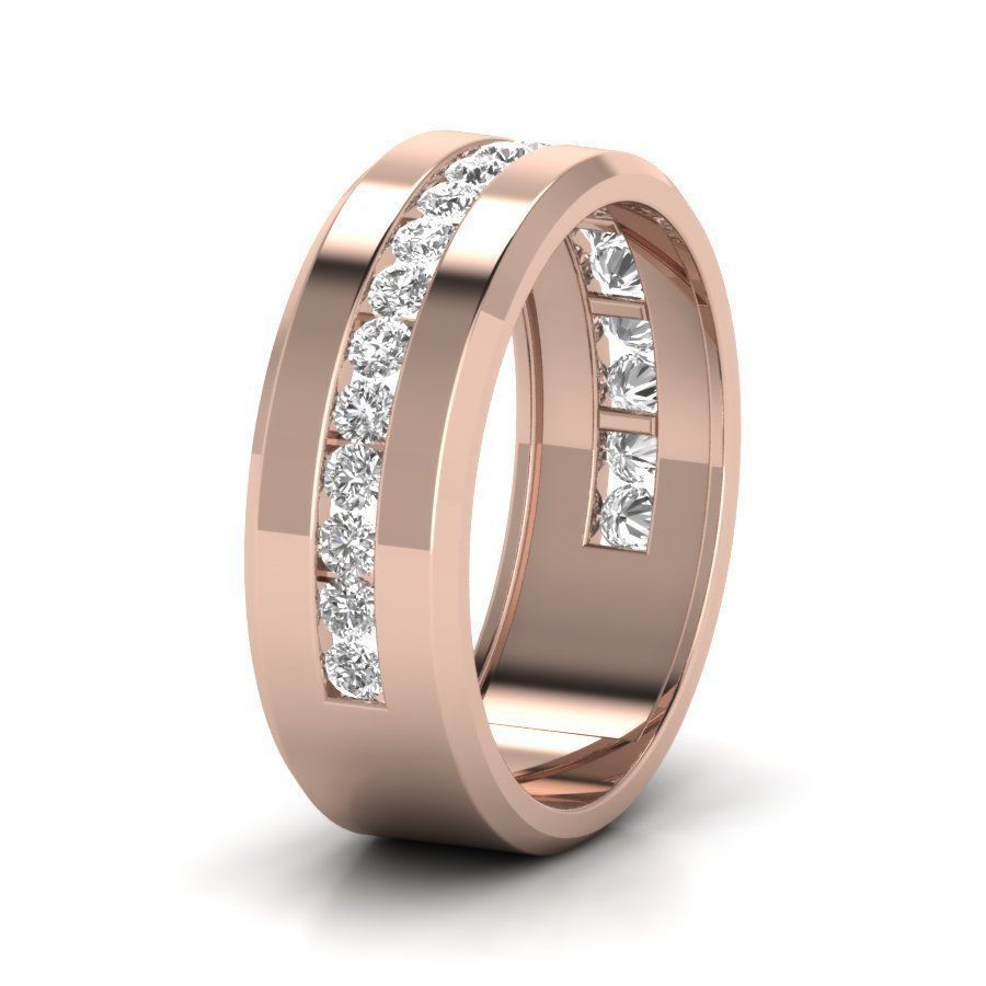 Solitaire Engagement Wedding Ring 3D print model_9