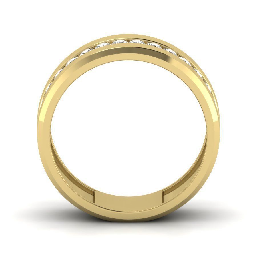 Solitaire Engagement Wedding Ring 3D print model_3
