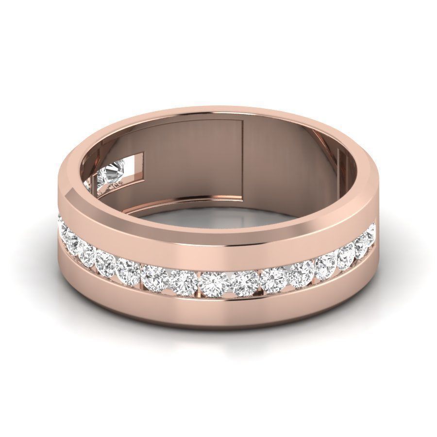 Solitaire Engagement Wedding Ring 3D print model_10