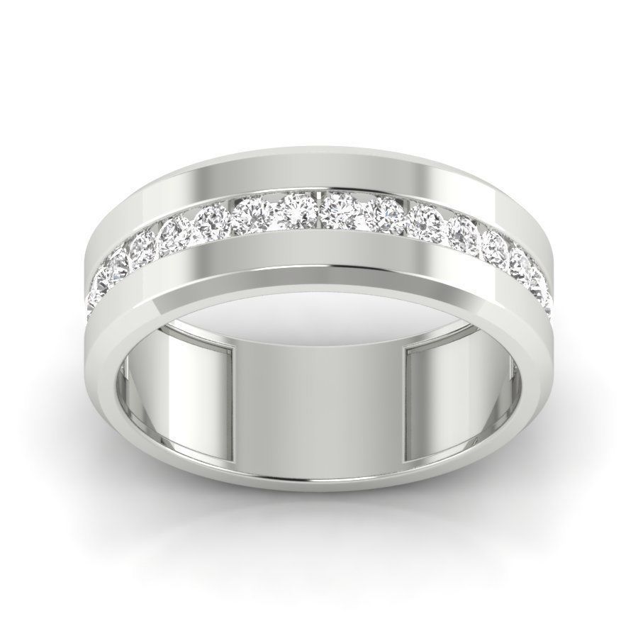 Solitaire Engagement Wedding Ring 3D print model_12