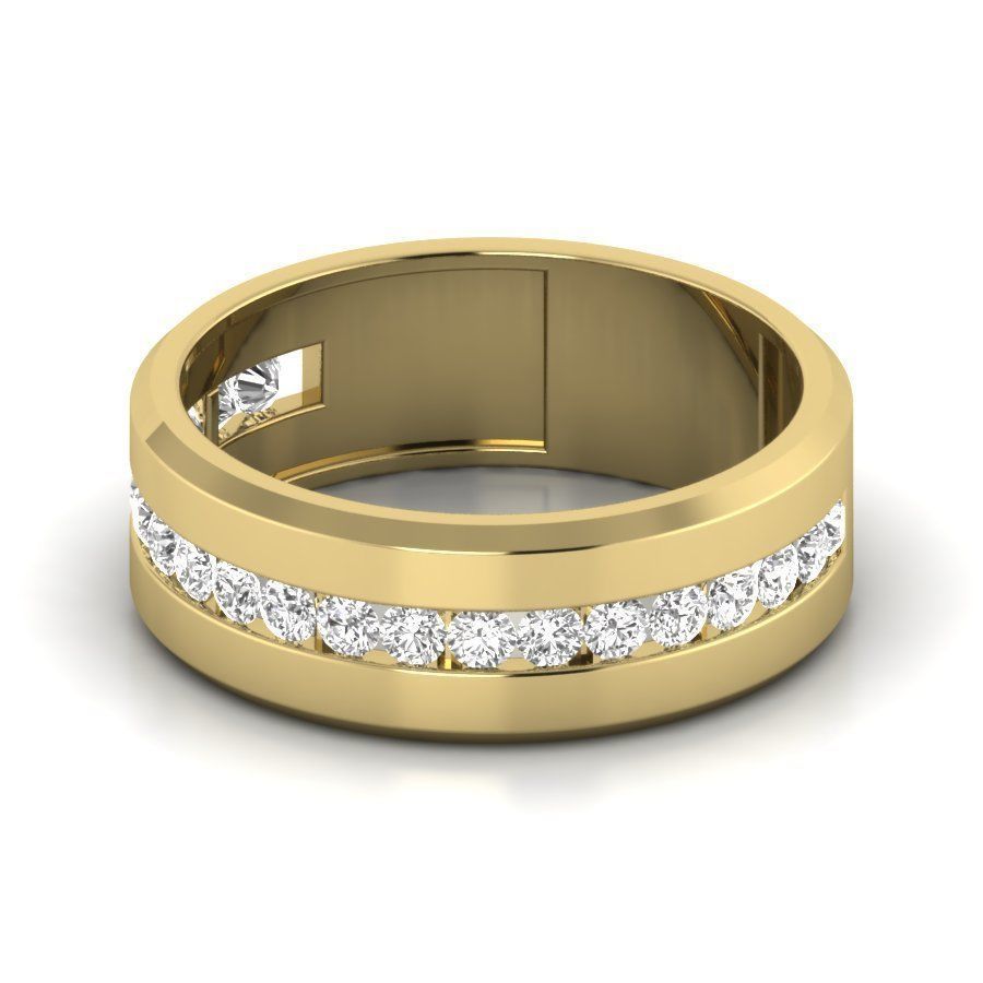 Solitaire Engagement Wedding Ring 3D print model_5