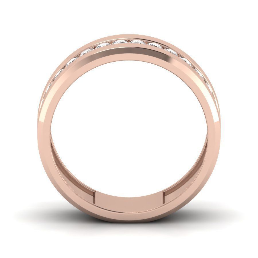 Solitaire Engagement Wedding Ring 3D print model_8
