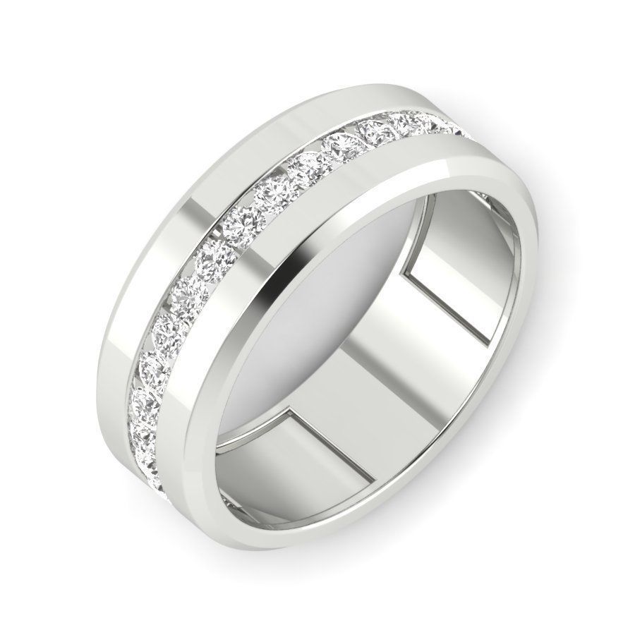 Solitaire Engagement Wedding Ring 3D print model_11