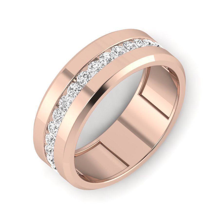 Solitaire Engagement Wedding Ring 3D print model_7
