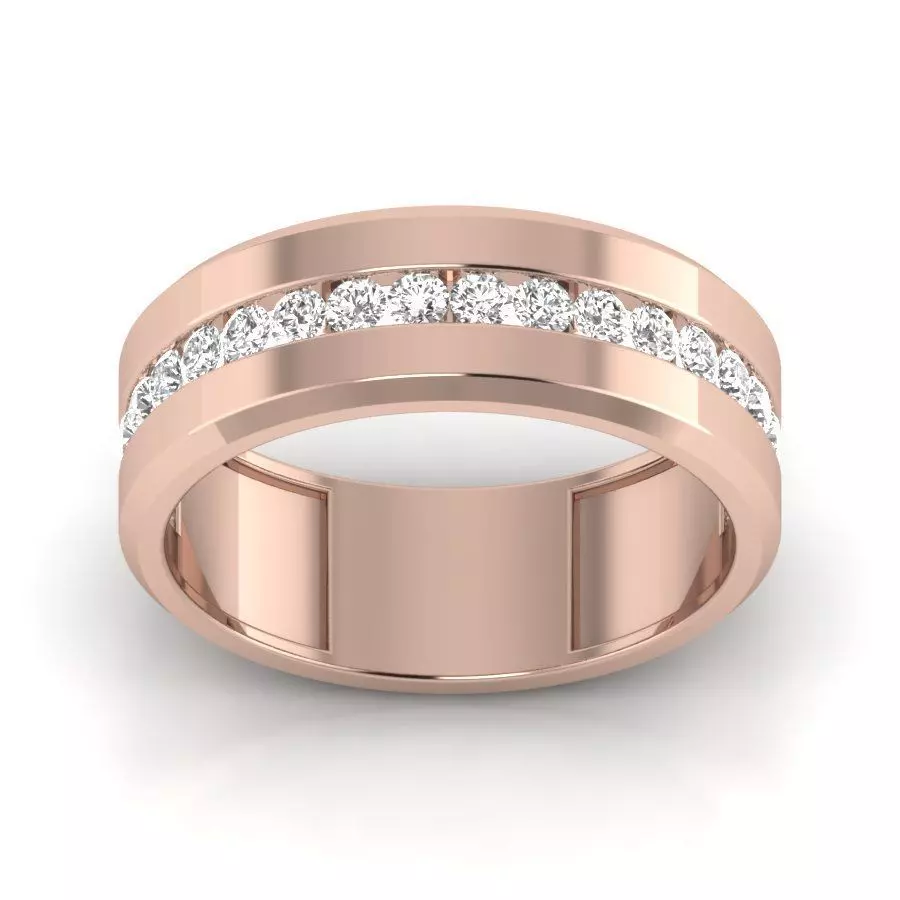 Solitaire Engagement Wedding Ring 3D print model_0