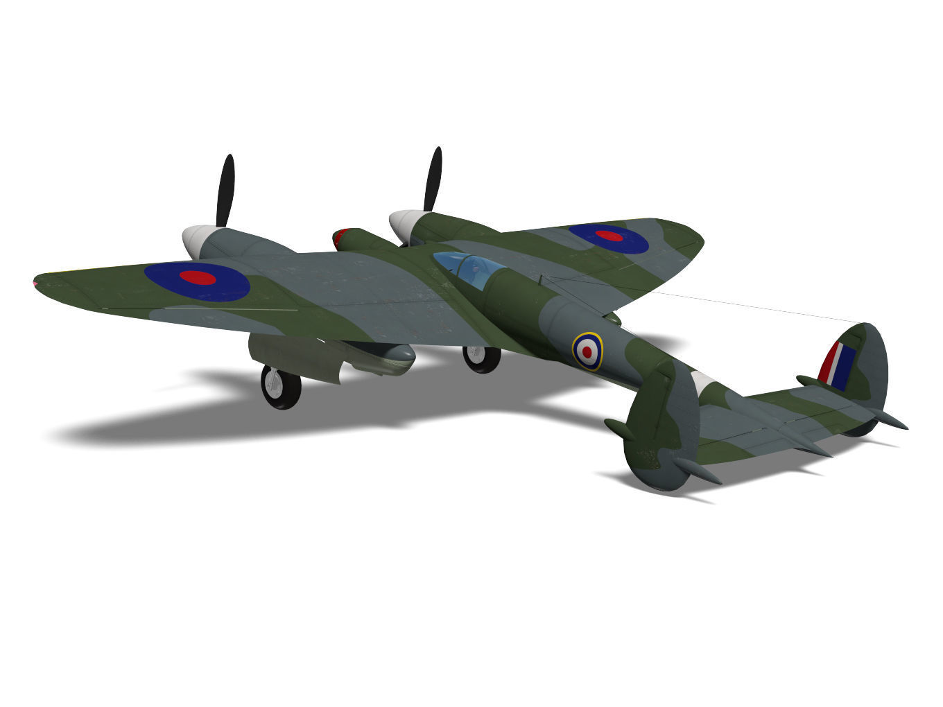 Miles M22 3D model_4