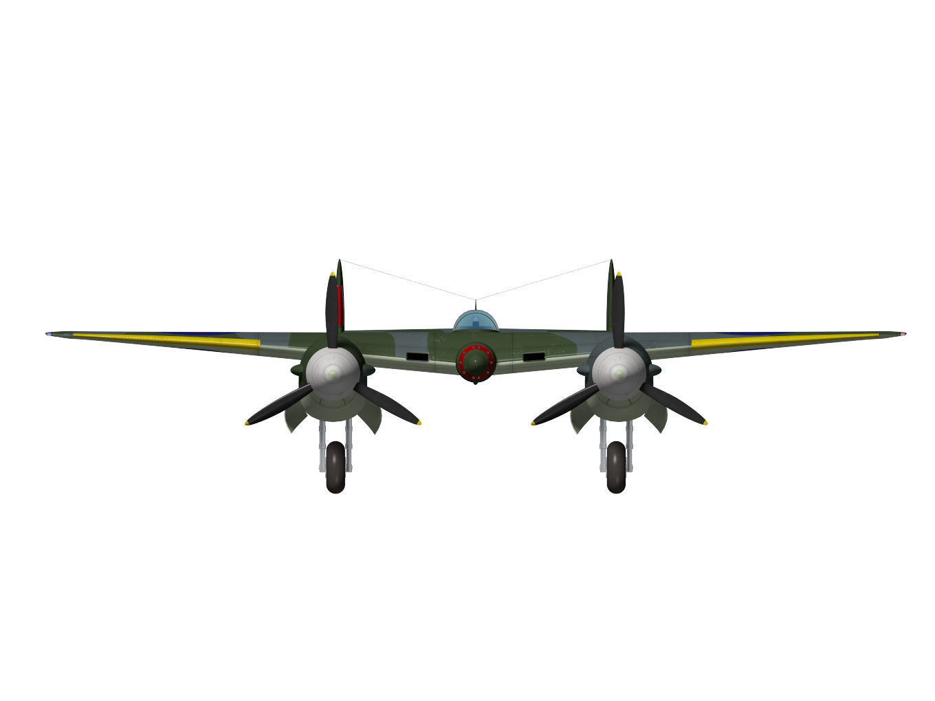 Miles M22 3D model_7