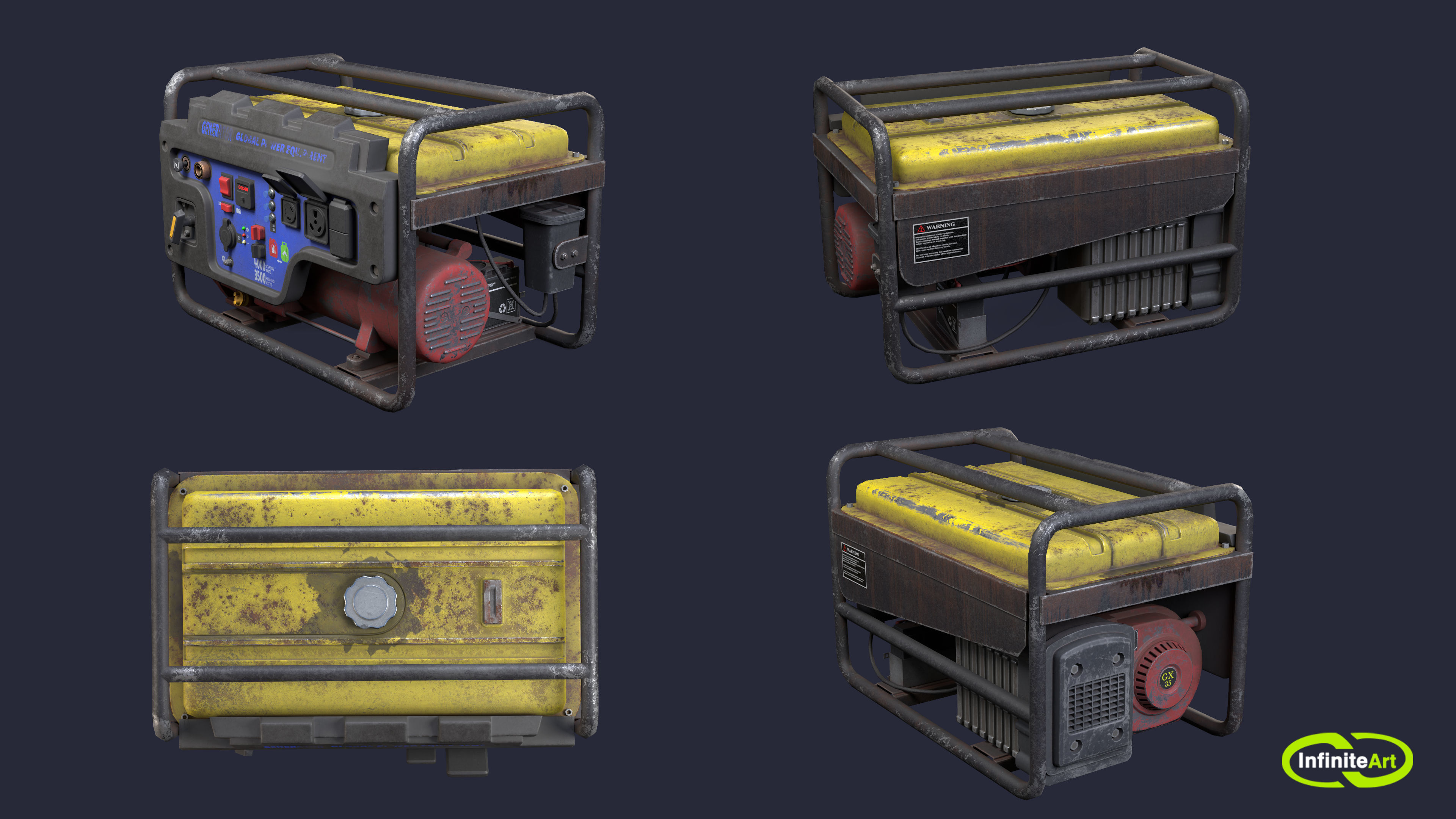 Generator Low-poly 3D model_4