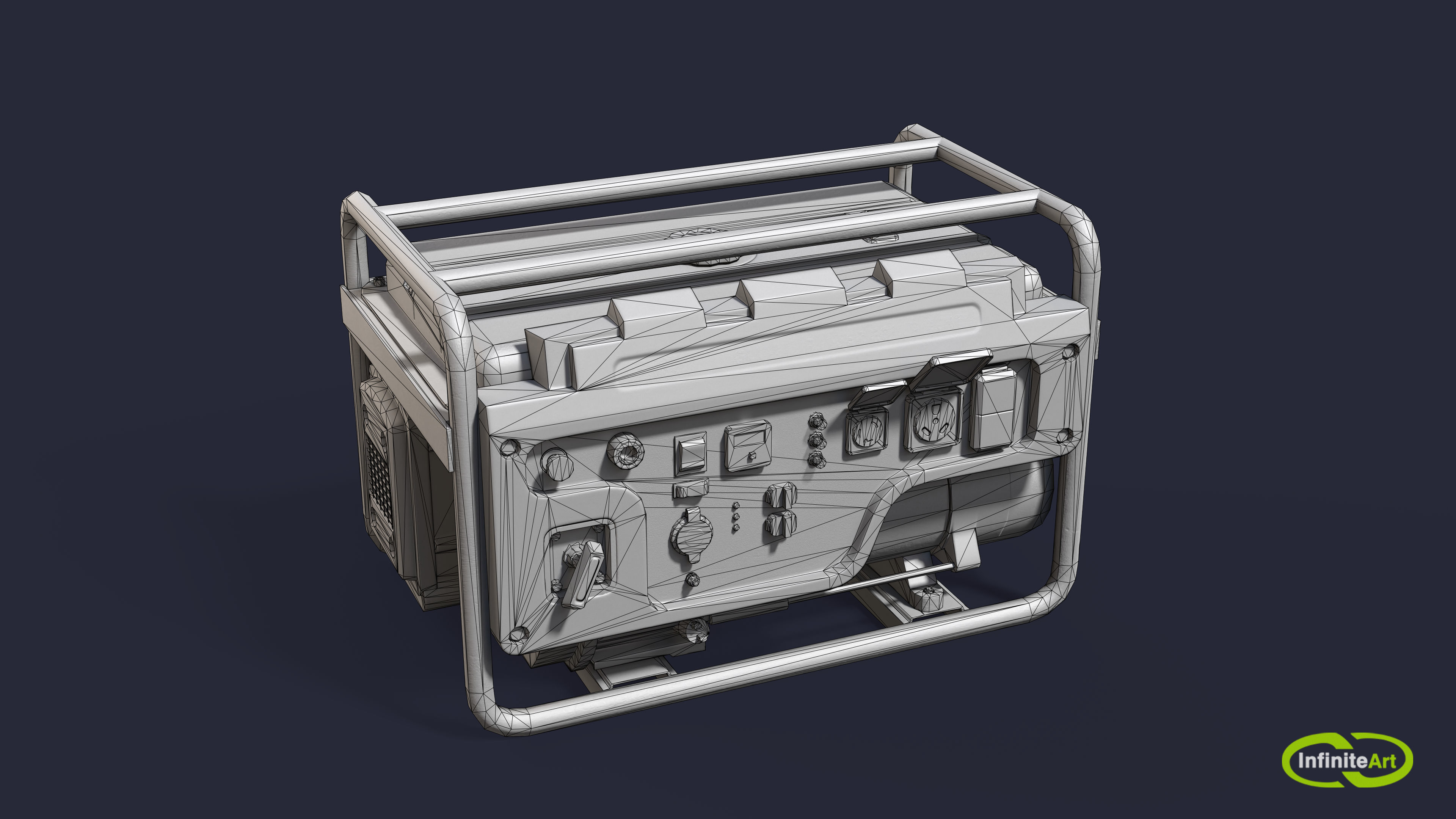 Generator Low-poly 3D model_3