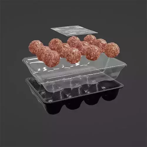 Package Of Meatballs 3D model 6