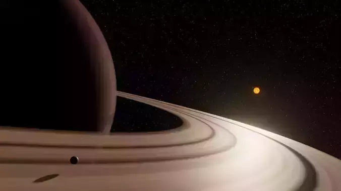 Gas giant with rings