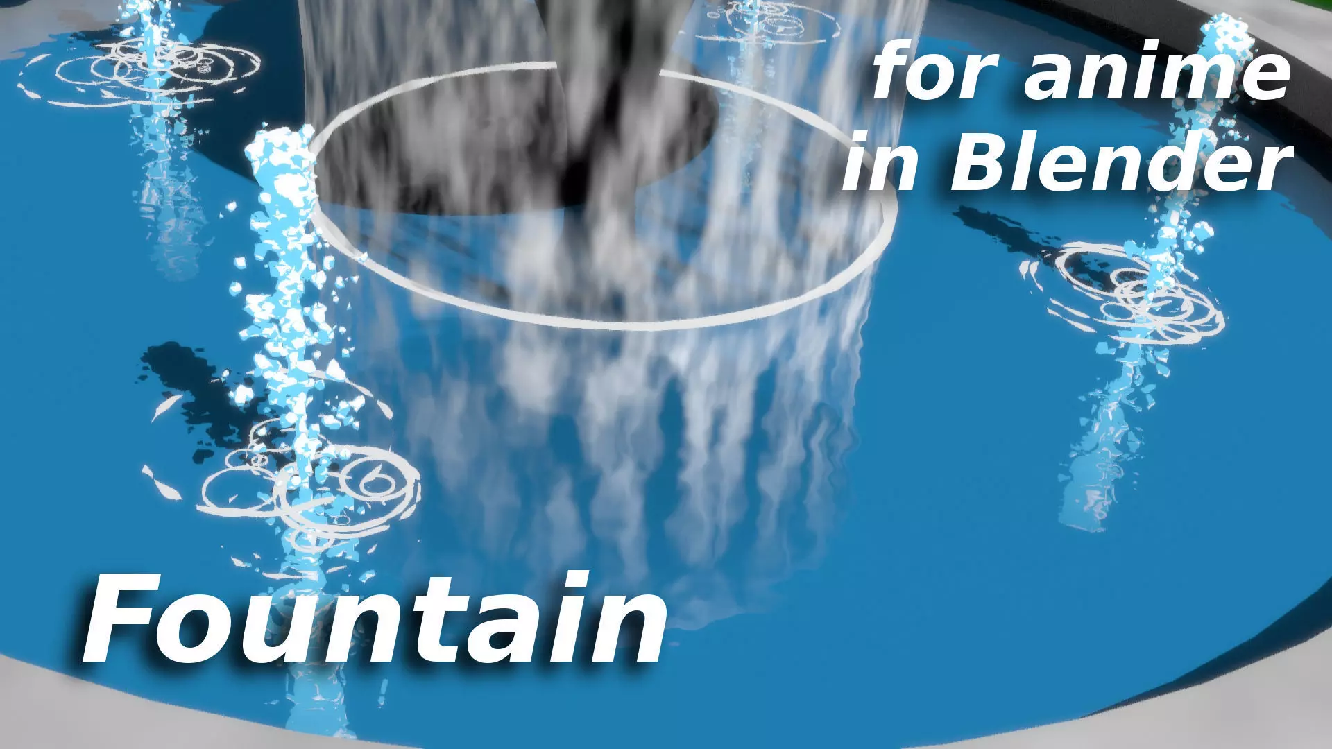 For Anime in Blender - Fountain 3D model