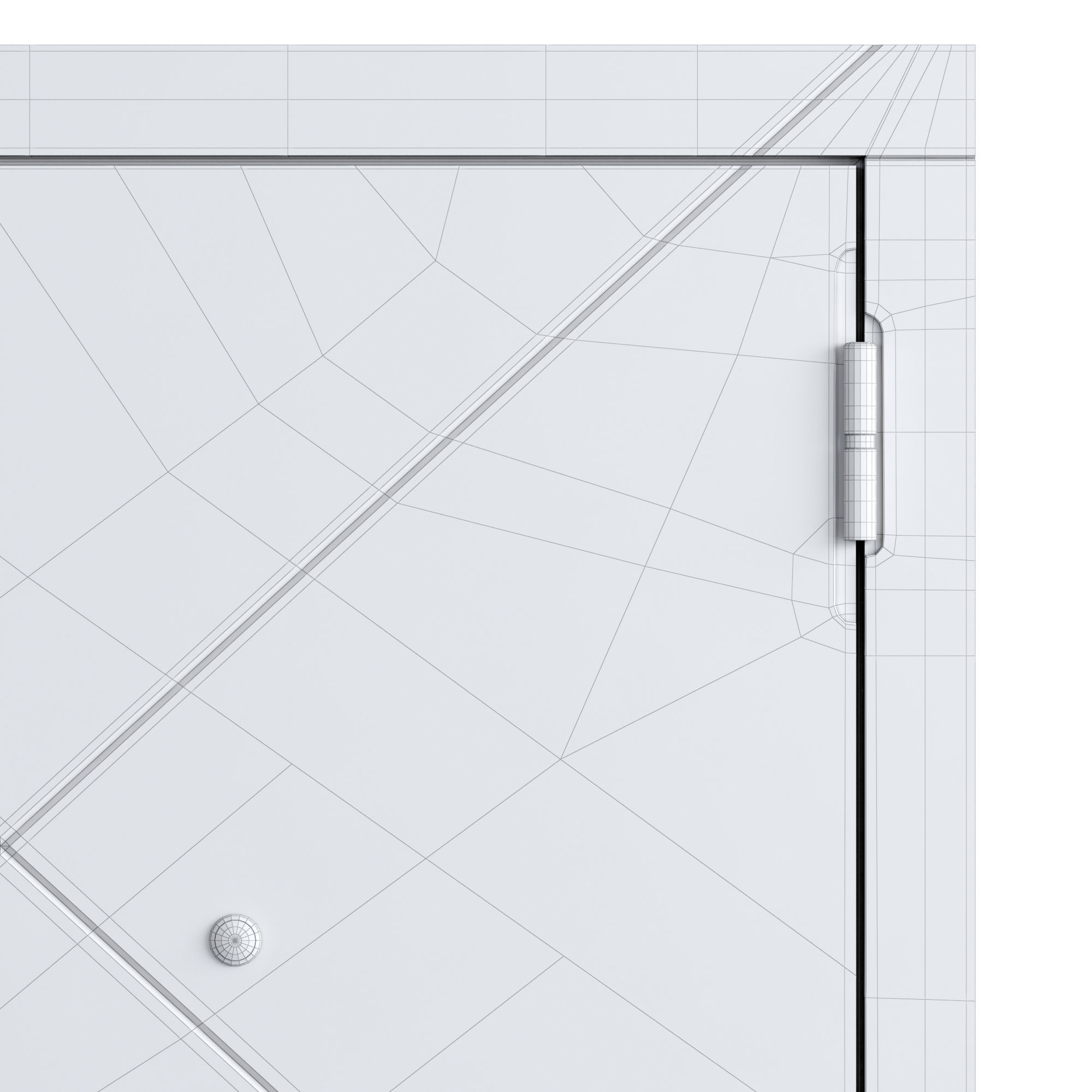 Entry door 2 with 3 materials 3D model_6