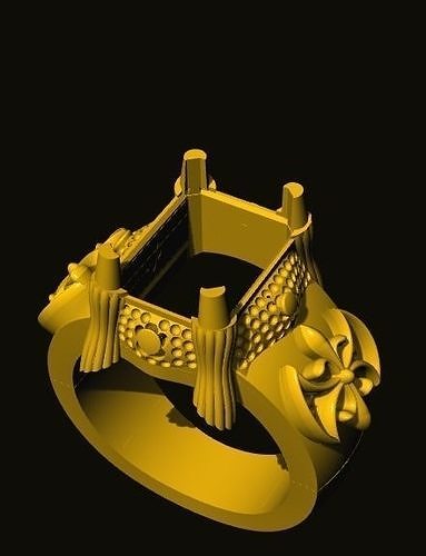 rings gold ring 3D print model