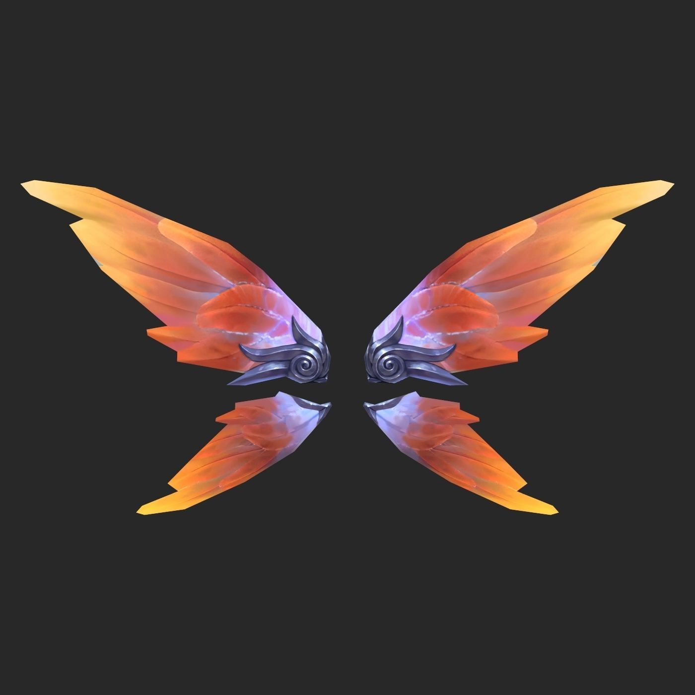20 Fantasy Wing Collectin Low-poly 3D model_16