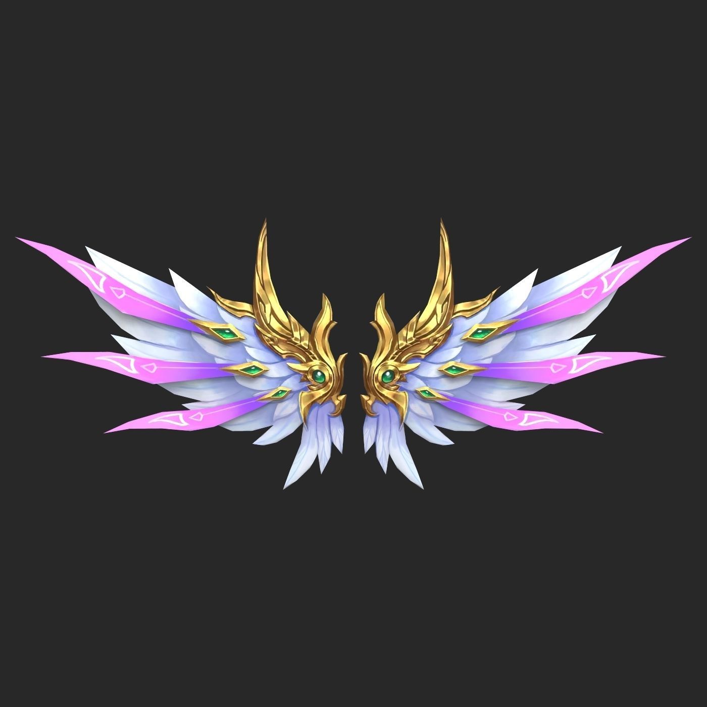 20 Fantasy Wing Collectin Low-poly 3D model_8